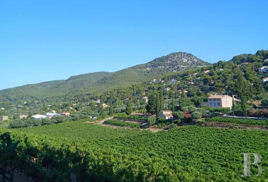 provence-cote-dazur - Au calme, au cœur des collines entre Ollioules et Sanary-sur-Mer, une grande bastide du 19e s, sa maison d'amis, sa piscine et son vignoble de 4 ha